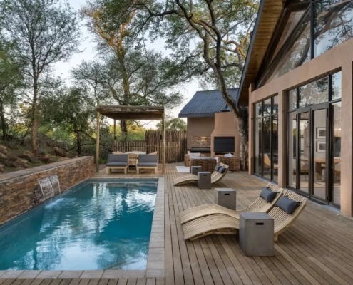 Pool Area Sabi Sand Logdes